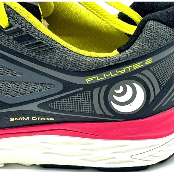 TOPO Athletic Womens Fli Lyte 2 Black Pink Yellow Running Shoes Sneakers Size 10 - Picture 12 of 16